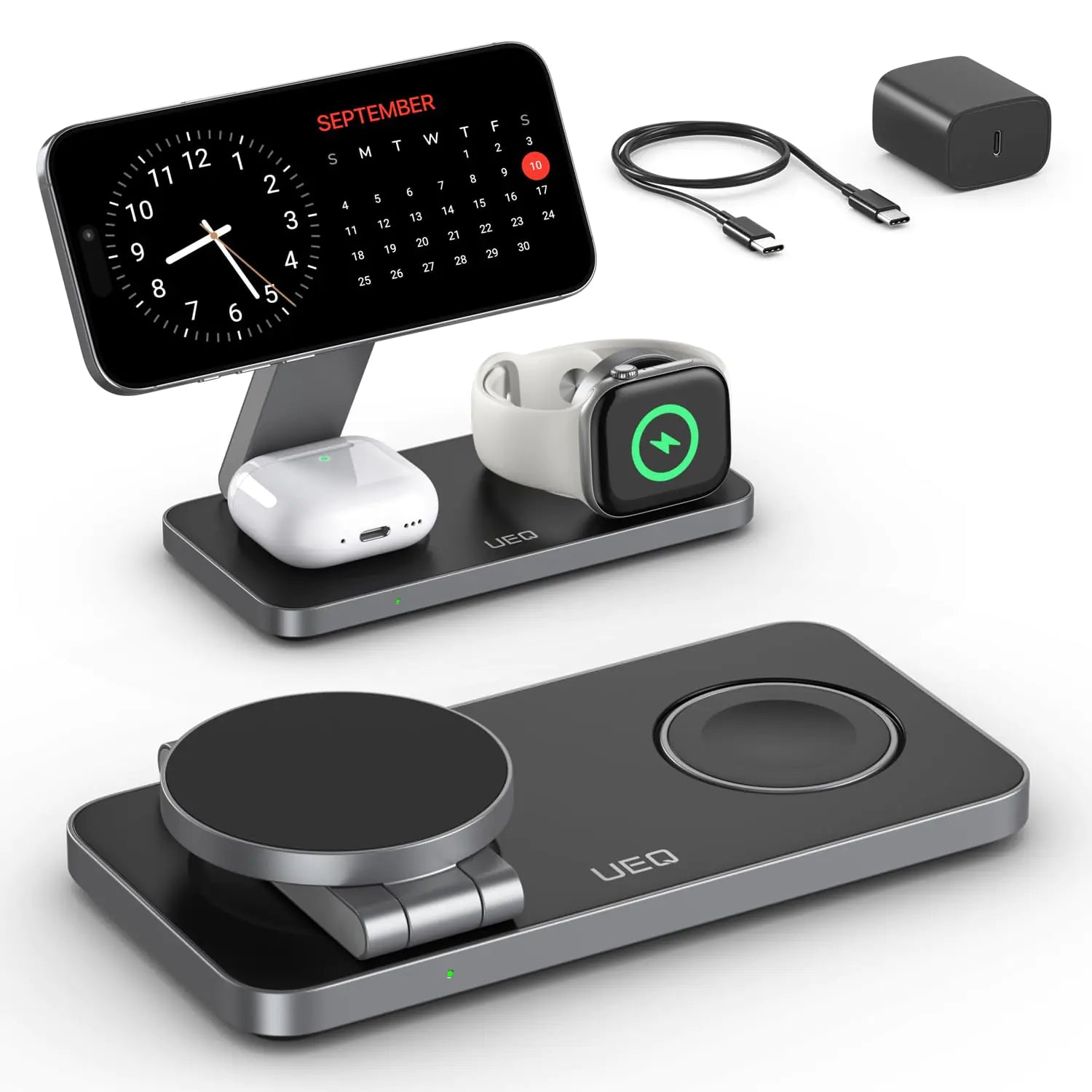 Foldable 3 in 1 Wireless Charging Station for Apple Compatible with Magsafe